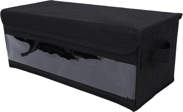 Fishine CD-Aufbewahrungsbox mit Deckel, 2er-Set, Schwarz, für 35 Standard-CD-Hüllen oder 70 Slim-CD-Hüllen, stapelbar - Bild 1