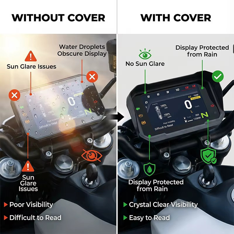 CF Moto Dashboard Abdeckung Sonnenblende für 675NK in Schwarz - Bild 5
