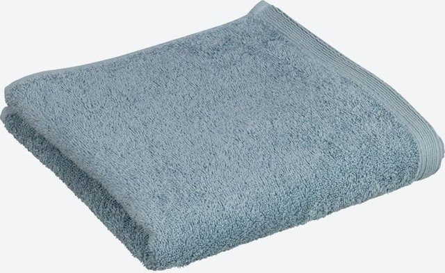 NKD Frottee-Handtuch aus Baumwolle in Blau mit Bordüre und Aufhängeschlaufe, B/H: 50 x 100 cm - Bild 1