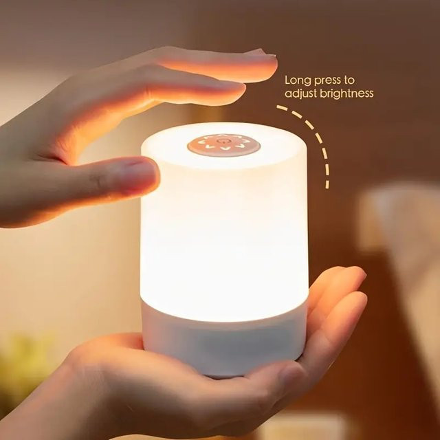 GGBEE Touch LED Nachtlicht Dimmbare Desktop Tischlampe mit integriertem LED für Schlafzimmer und Wohnzimmer - Bild 1