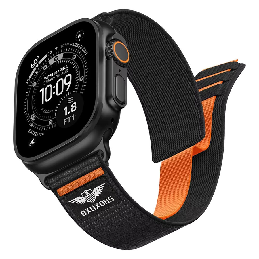 LCAPLE Uhrenarmband Nylon, Schwarz, Sport-Loop für Apple Watch - Bild 6