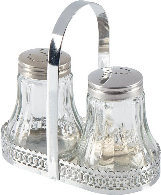 Salz- und Pfeffer-Menage Classico von genialo aus Glas in Silber und Transparent - Bild 1