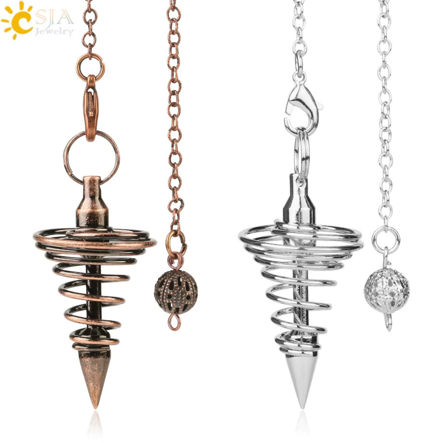 Reiki Pendel, Messing, Spiralförmiger Kegel, Unisex - Bild 1