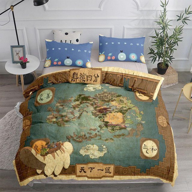 JMG Household Supplies Bettwäsche-Set Antikes Aubusson in Blau aus Mikrofaser, B/H: 135 x 200 cm - Bild 1