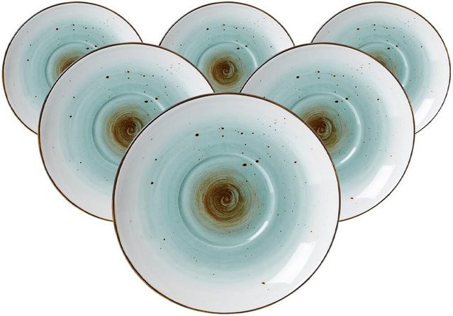 Ritzenhoff & Breker Espressountertassen Cosmo Set in Blue und Turquoise aus Keramik, Durchmesser: 11 cm, 6er Set - Bild 1