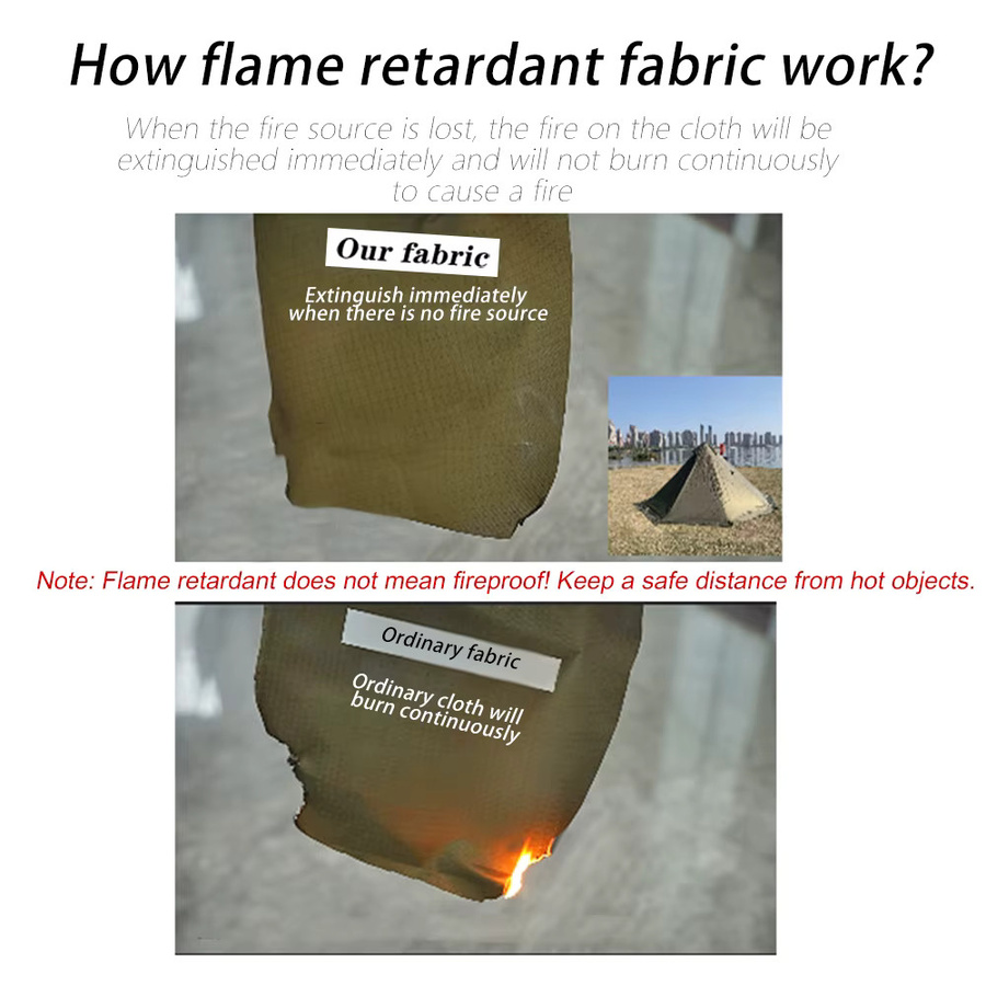 HIDE WALKER 2-Personen Winterpyramiden-Heißzelt, flammhemmendes und wasserdichtes Outdoor-Camping-Tipi-Zelt mit Brennholz-Herd-Funktion - Bild 5