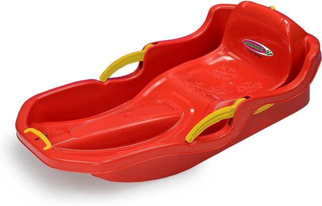 Jamara Snow Play Bob Comfort Schlitten 80 cm rot mit Bremse - Bild 1