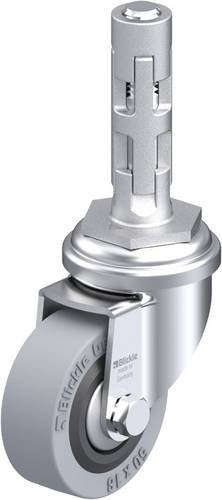 Blickle Lenkrolle LRA-VPA 50G-FA-E01 in Grau und Schwarz mit 50 mm Rad-Durchmesser und 40 kg Tragfähigkeit - Bild 1