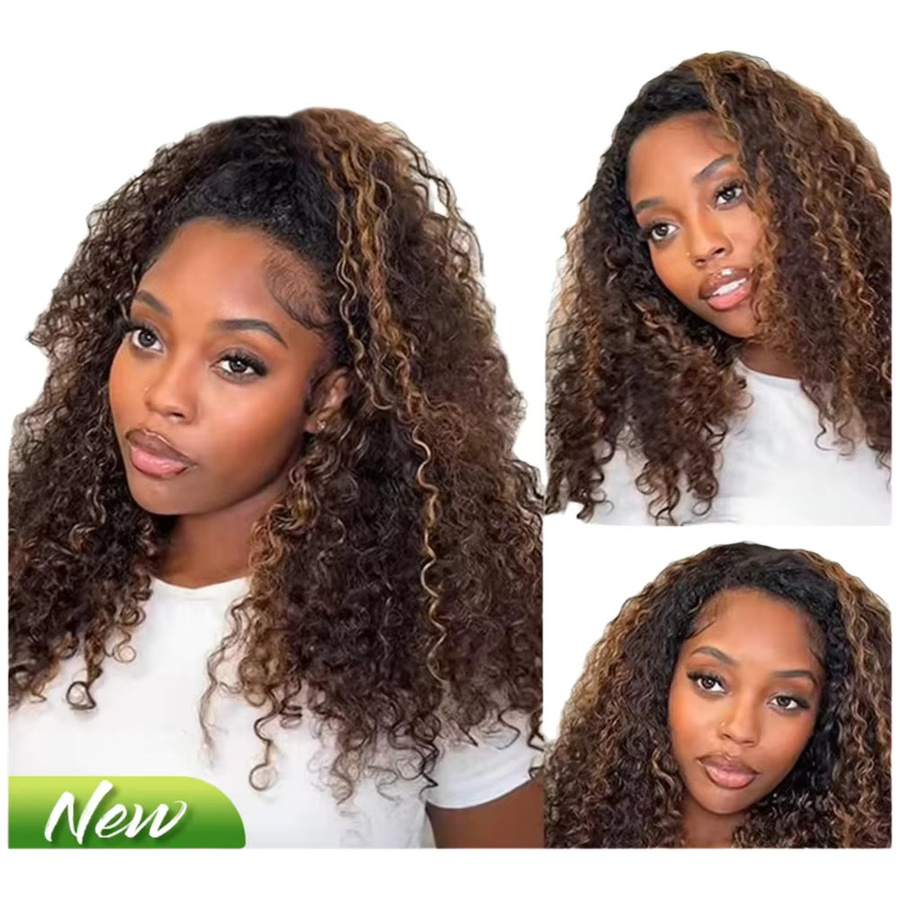 Isee Hair Wasserwelle Echthaarperücke, 3 in 1, 1B/30, Unisex - Bild 5
