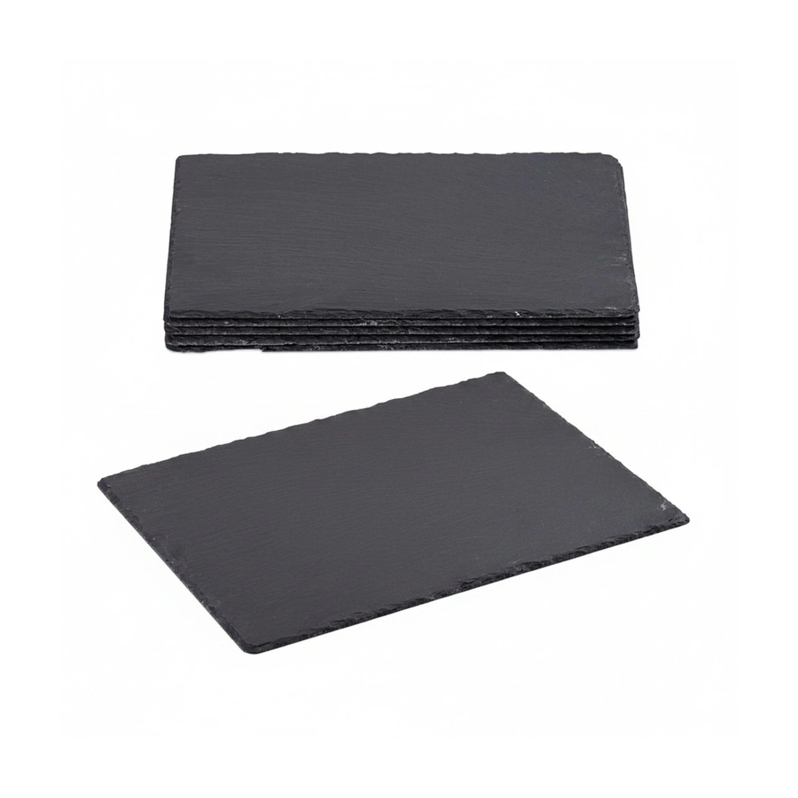 Relaxdays Schieferplatten 6er Set in Anthrazit beschriftbar B/T/H: 40 x 30 x 0,9 cm - Bild 2