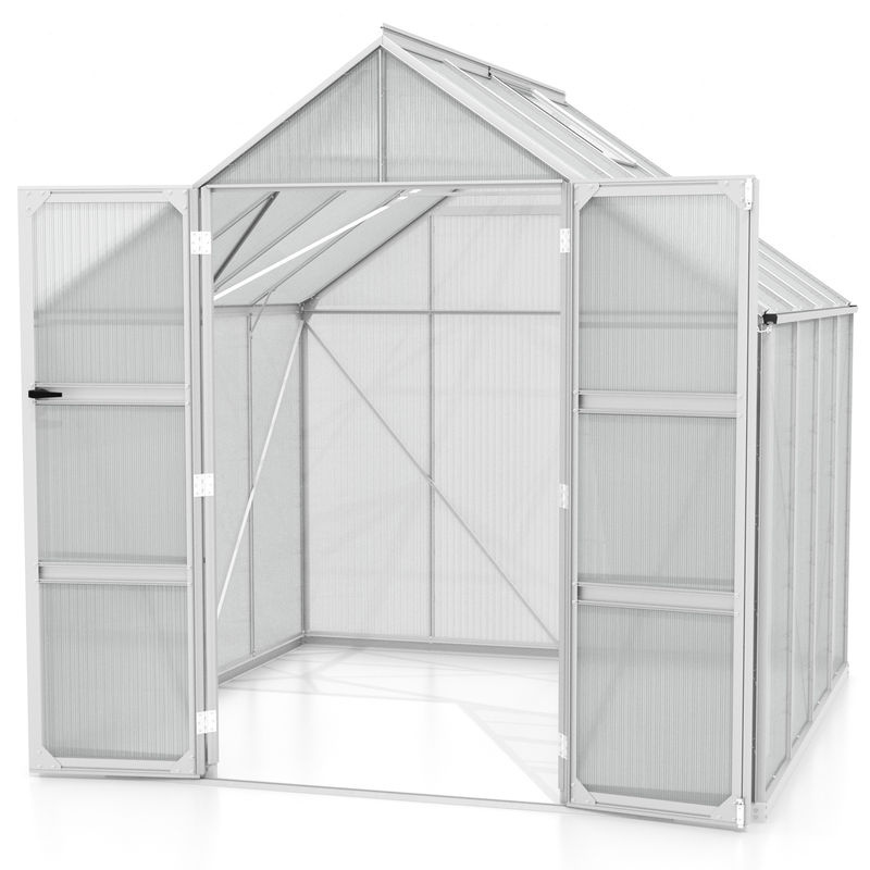 Vitavia Gewächshaus Domus 6700 aus Aluminium mit Polycarbonat in Silber und Transparent, 6,7 m² - Bild 3