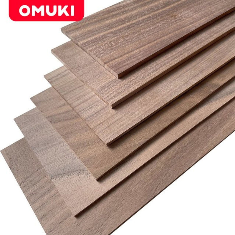 OMUKI Massivholzplatte aus natürlichem schwarzem Walnussholz für DIY Holzhandwerk, rechteckig, braun und schwarz - Bild 1