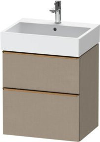 Duravit Waschtischunterschrank D-Neo in Beige und Weiß mit Tür und Schublade, Wandmontage - Bild 1