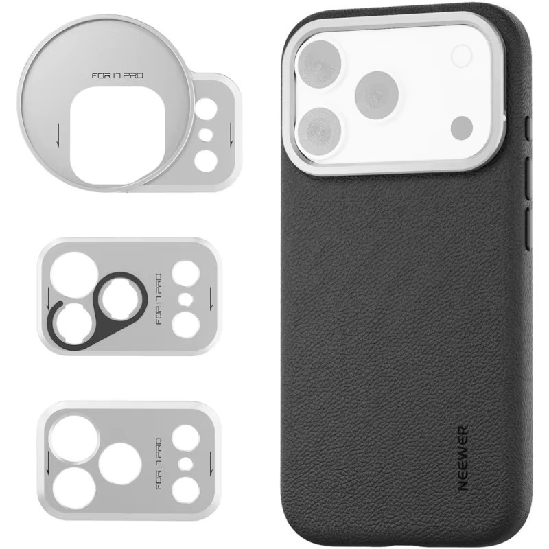 NEEWER Modulare Handyhülle für iPhone 17 Pro und 17 Pro Max in Schwarz mit 67 mm Filterring und 17 mm Objektivrückplatte aus robustem TPU/PC - Bild 6