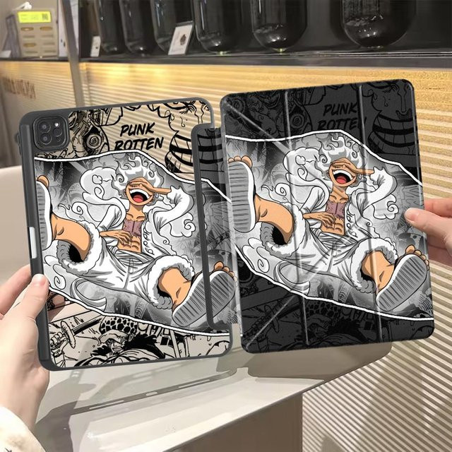 One Piece Ace Luffy Tablet-Hülle für iPad Pro, Air und Mini in Multicolour - Bild 1