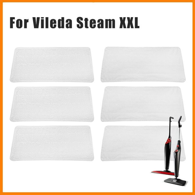 Vileda Mikrofasertücher für Steam XXL Dampfreiniger, waschbare Ersatzpads, Weiß, Breite: 39,5 cm - Bild 1