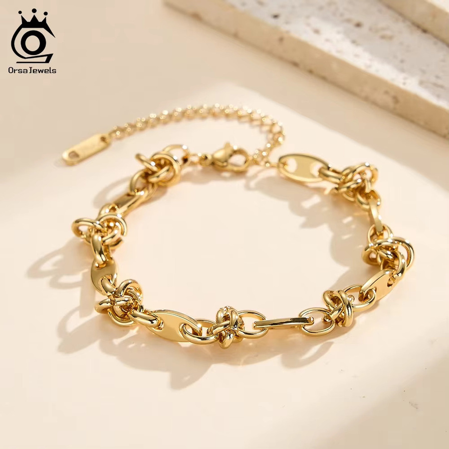 ORSA JEWELS Armband Edelstahl, gedrehte Kette, Damen - Bild 1