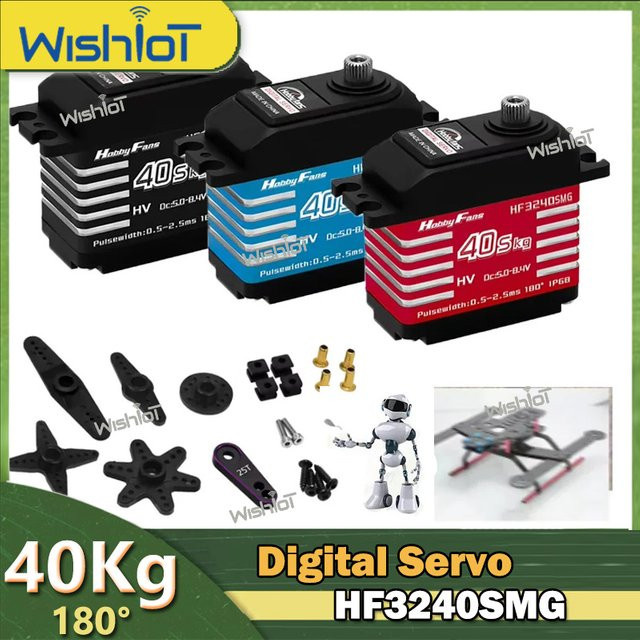 wishiot Digitaler Servo Bürstenloser Motor, Metall, Schwarz, Zubehör - Bild 1
