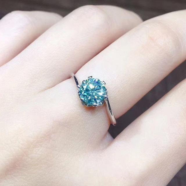 Verlobungsring 925 Silber, Diamant, Zirkonia, Damen - Bild 1