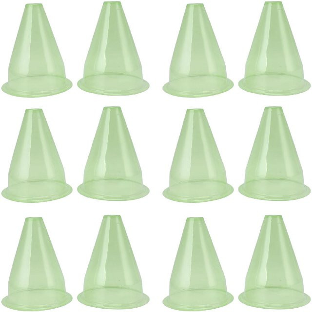 Meterk Garten-Pflanzglocken aus Kunststoff, 12 Stück multifunktionale Pflanzenabdeckungen und Schutzkappen in Transparent und Beige - Bild 1