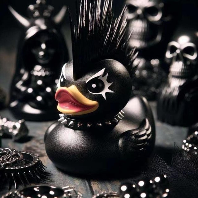 Dunkle Ente Gothic Punk Dekoration von Yiran Health & Beauty in Schwarz für Schreibtisch und Halloween Party - Bild 1