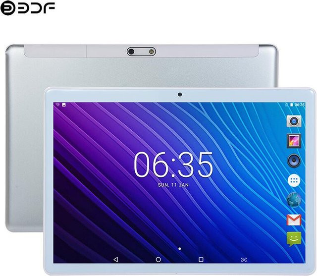 BDF S10 Tablet-PC mit Android 11, 10,1 Zoll, 4 GB RAM, 64 GB ROM, MediaTek, Silber - Bild 1