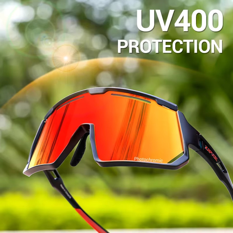 Kapvoe Sportsonnenbrille, Photochrome, Unisex, Kunststoff - Bild 5