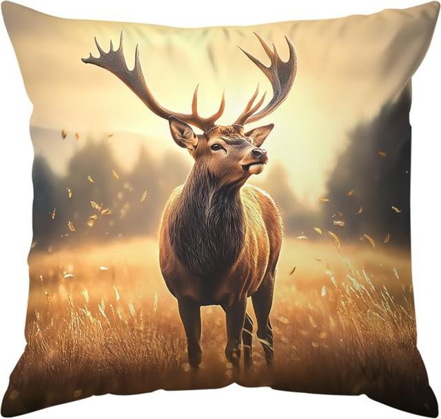 Dekorativer Kissenbezug Waldhirsch von JMG Clothing in Braun, Material Polyester, B/H: 45 x 45 cm - Bild 1
