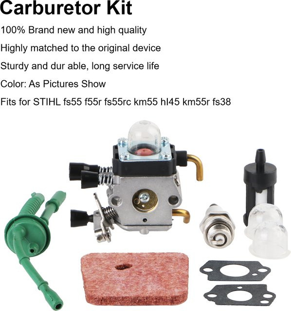 Stihl Vergaser und Luftfilter Set für 2-Takt-Motoren passend für FS55, FS55R, FS55RC, KM55, HL45, KM55R und FS38 - Bild 1