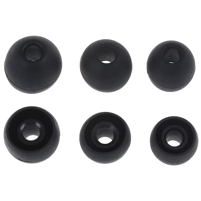 Trig Rain Silikon Ohrstöpsel Ersatzset für In-Ear Kopfhörer, 6 Paare in Schwarz und Multicolour, Größen S, M und L - Bild 3