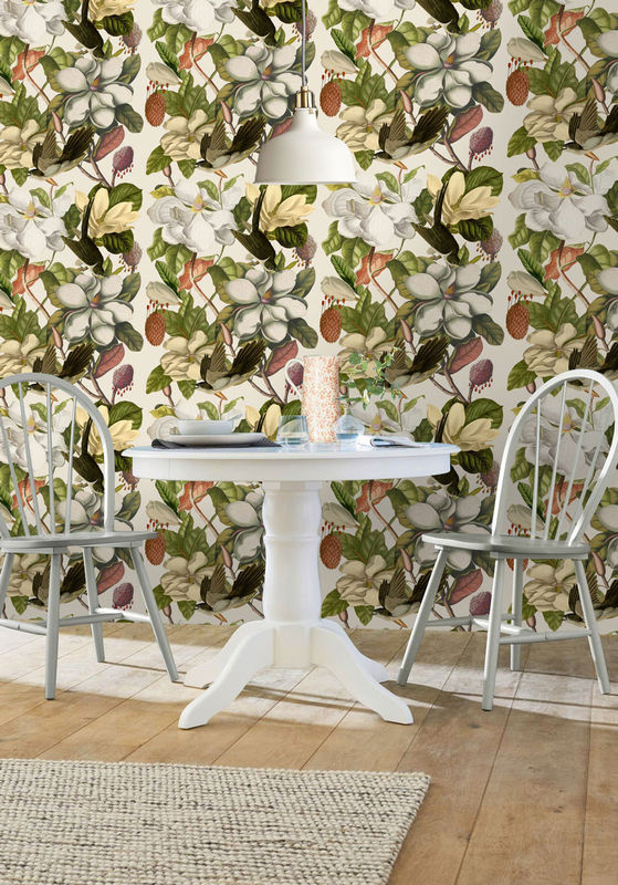MINDTHEGAP Tapete Magnolia WP20152 mit floralem Design in Schwarz, Gelb und Multicolour - Bild 2