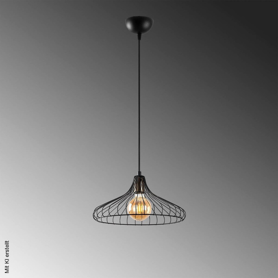 Opviq Pendelleuchte Depay-11250 in Schwarz aus Metall mit E27 Fassung, B/T/H: 36 x 36 x 120 cm - Bild 3
