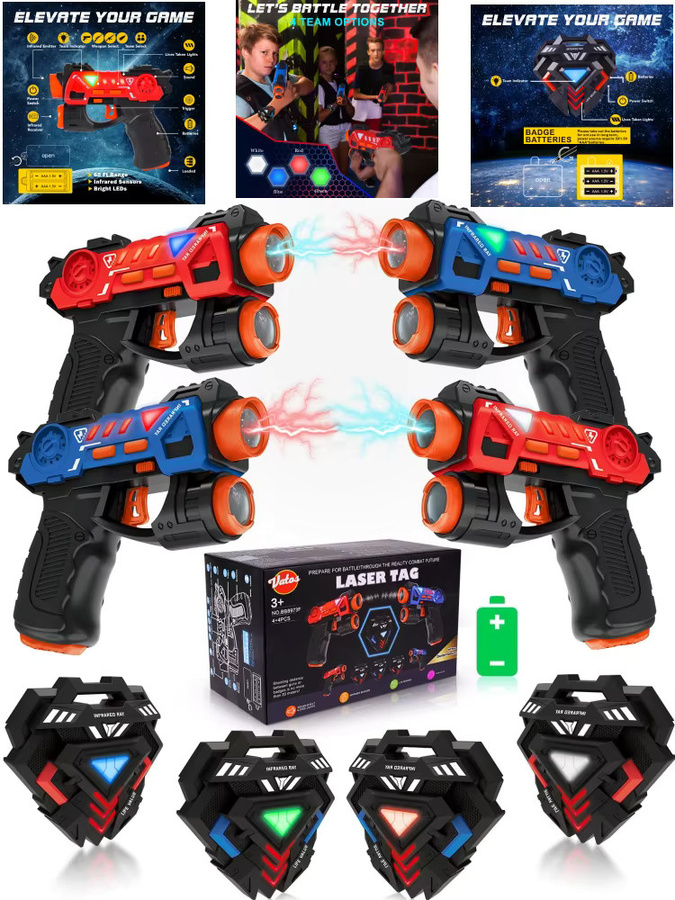 VATOS Infrarot-Laser-Tag-Waffenspiel, 4 x Westen, ab 3 Jahren - Bild 4