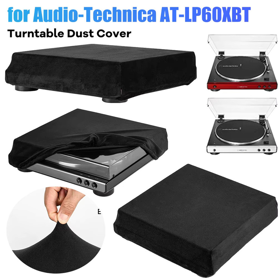 Audio-Technica Staubschutzhülle aus elastischem Spandex für AT-LP60XBT Plattenspieler, Schwarz - Bild 3
