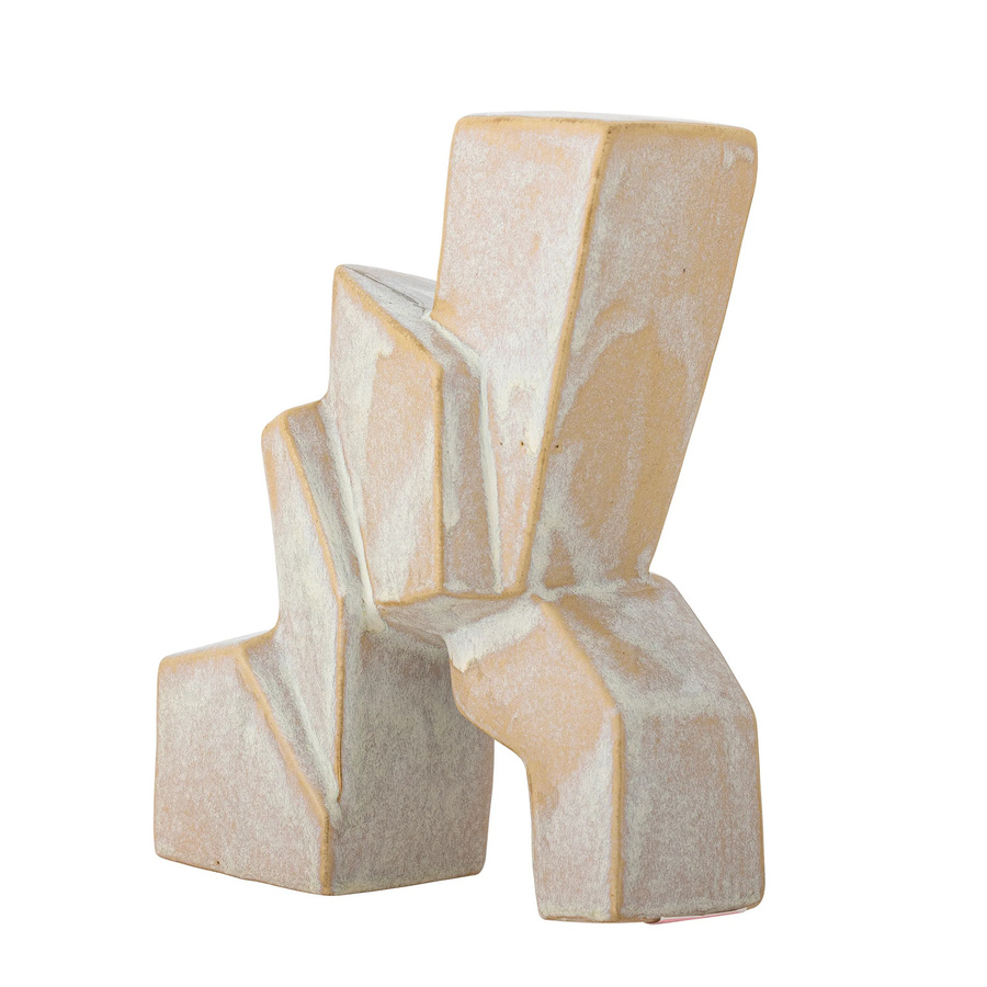 Bloomingville Dekoration Cokolia aus Steingut in Beige, skulptural und geometrisch, Höhe: 23,0 cm, Breite: 26,5 cm, Tiefe: 9,0 cm - Bild 1