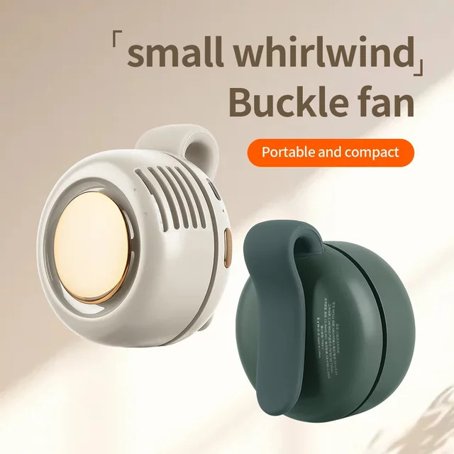 Tragbarer Mini Clip-Ventilator von DO AS YOU WISH mit 3 Geschwindigkeiten, flügelloses Design und Taillenklammer in Kunststoff - Bild 1