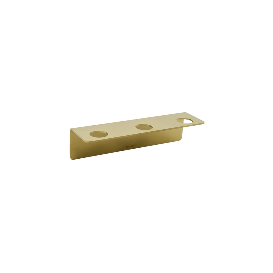 Meraki Wandhalterung für 3 Flaschen aus Metall in Gold - Bild 1