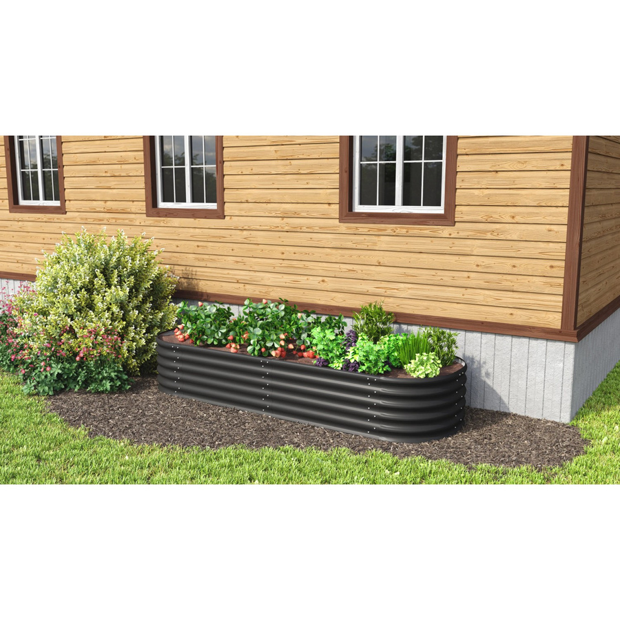 Vitavia Hochbeeterweiterung Stretched 401 aus Zincalume in Schwarz, Breite: 80 cm, Tiefe: 40 cm - Bild 2