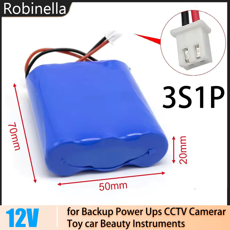 Robinella Li-Ionen-Akku 3S1P 18650, 12 V / 11,1 V, wiederaufladbarer Lithium-Akku in Blau, 5200 mAh - Bild 2