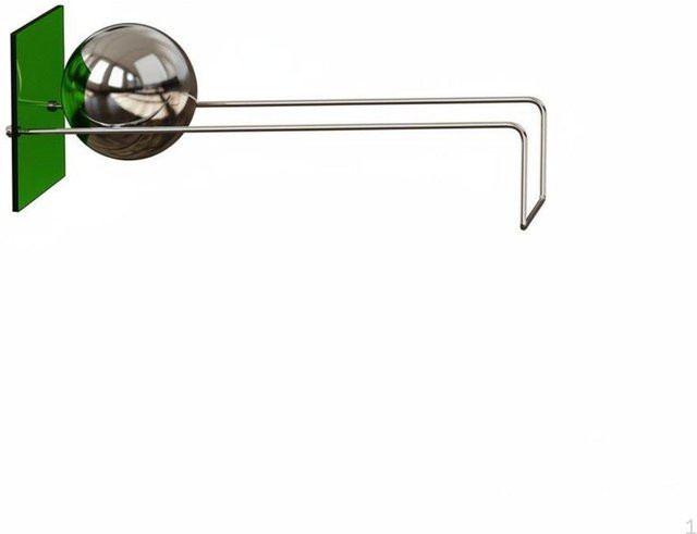 HomeVibe Haus Acryl Buchstütze aus Edelstahl und Kunststoff in Transparent mit Green Silver Ball Design - Bild 1