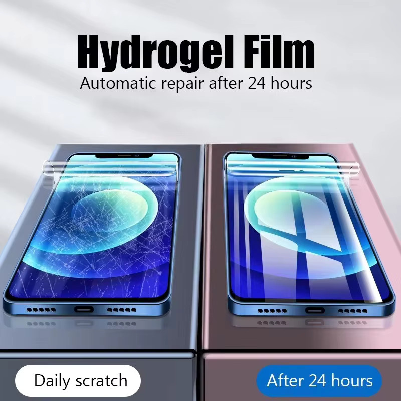 Weiche Hydrogel-Displayschutzfolie aus Silikon für Apple iPhone Modelle, transparent - Bild 6