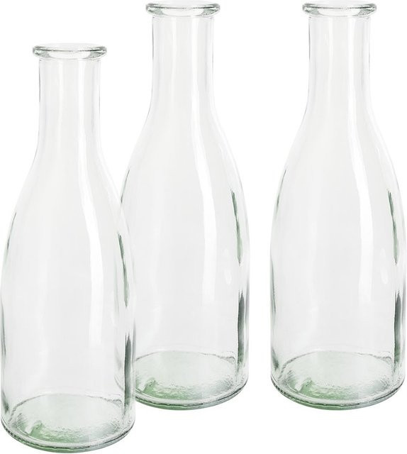 VBS Flaschenvasen aus Glas, 3er-Set, transparent - Bild 1