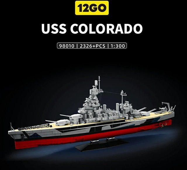 barweer USS Colorado, Marine-Kampfschiff, Modellbausatz, 2326 Teile - Bild 1