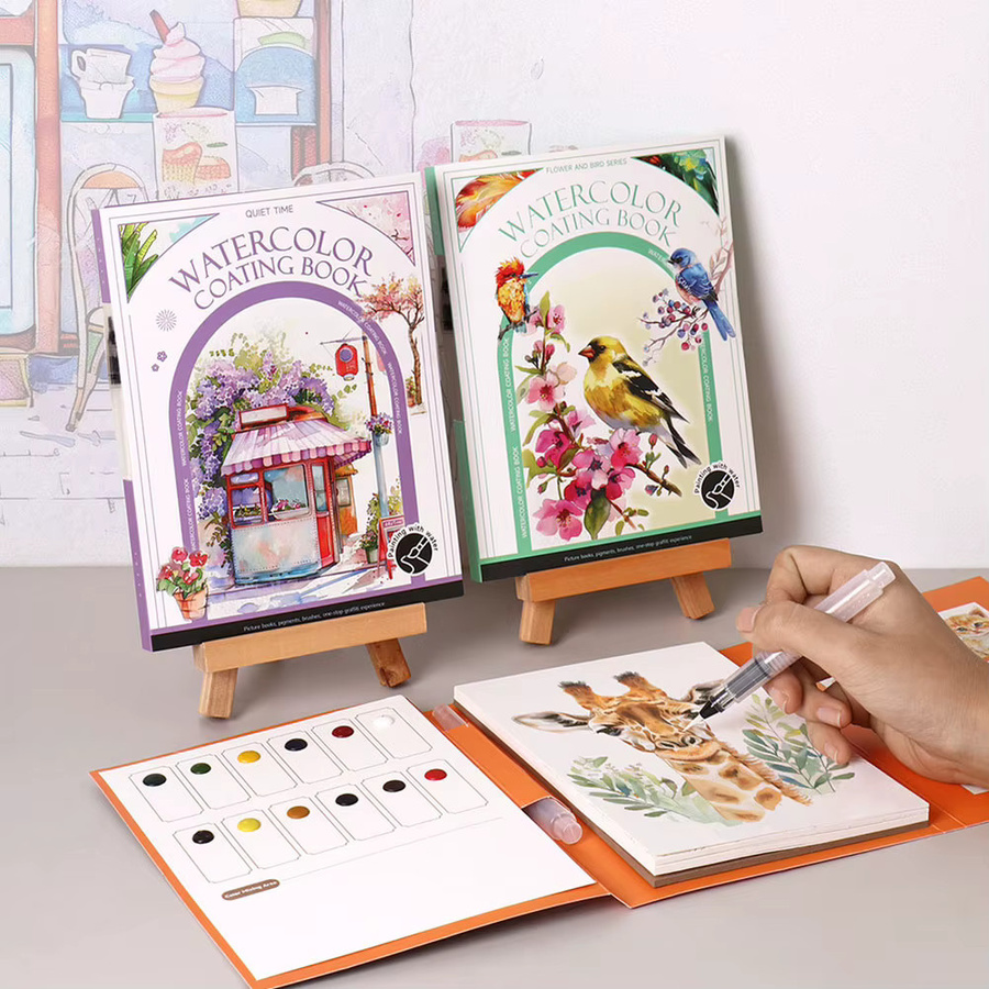 Aquarell-Malset, mit Aquarell-Malbuch, Bunt / Mehrfarbig - Bild 1