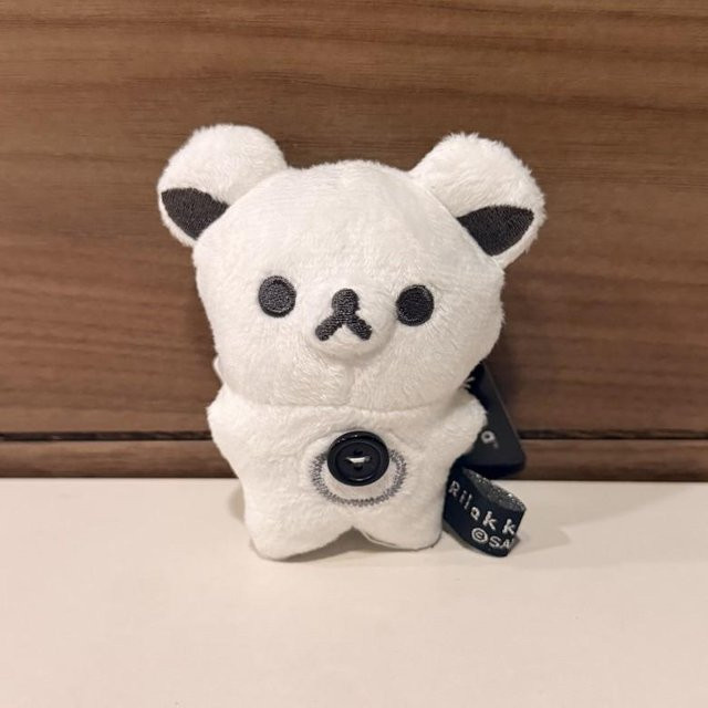 San-X Rilakkuma Monochrom Plüsch Schlüsselanhänger, Schwarz Weiß, ab 14 Jahren - Bild 1