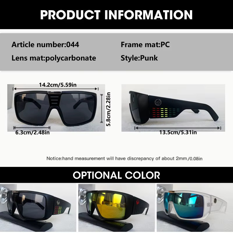 OCYCO 2026 Sonnenbrille, quadratisch, Vollrand, Kunststoff, Unisex, schwarz - Bild 2
