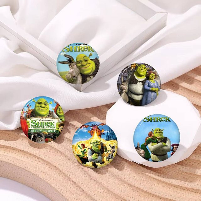 Anstecknadel Shrek Cartoon, Metall, Bunt - Bild 1