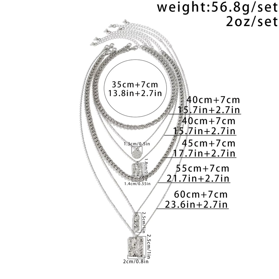 KunJoe Halskette Set, Edelstahl, Silber, Damen - Bild 2