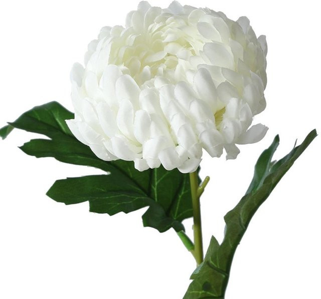 Weiße künstliche Chrysanthemen aus Seidenblüten als dekorative Kunstblume - Bild 1
