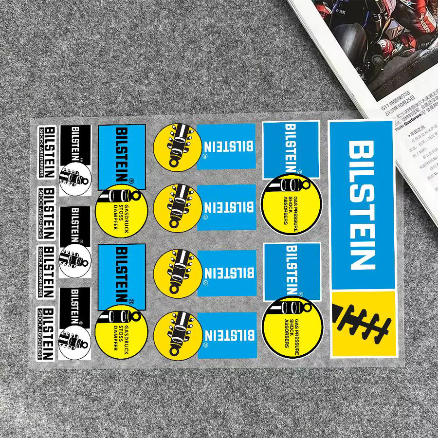 Bilstein Vinyl-Aufkleber für Motorrad, Auto und Laptop, rechteckig, B/H: 30,0 x 20,0 cm - Bild 2
